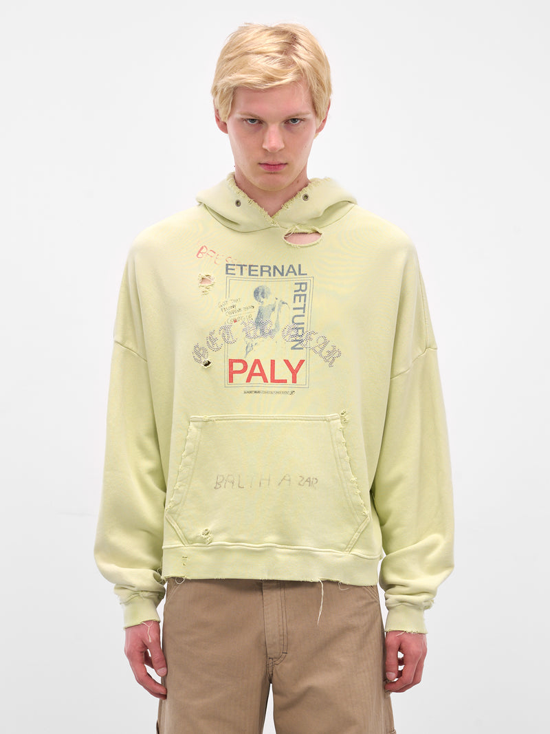 Green 'Eternal Return' Graphic Hoodie (4U006Q3009LGN-LIGHT-GREEN)