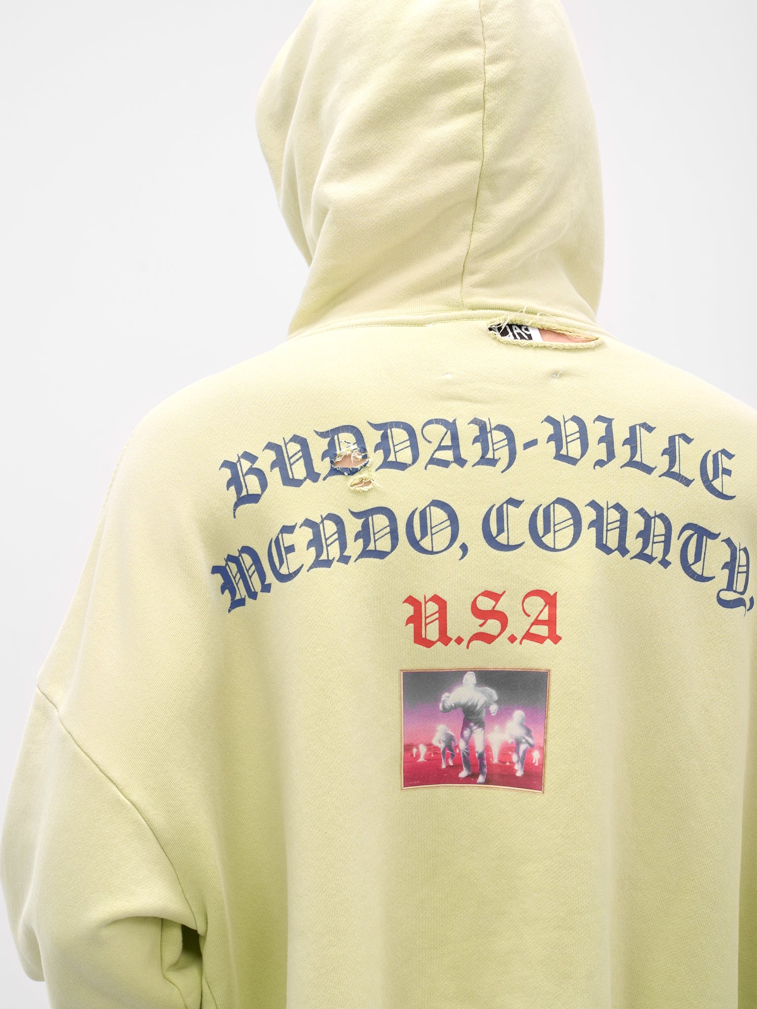 Green 'Eternal Return' Graphic Hoodie (4U006Q3009LGN-LIGHT-GREEN)