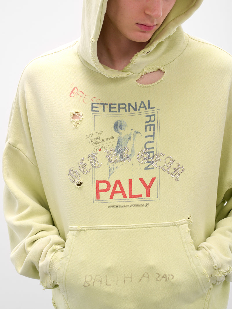 Green 'Eternal Return' Graphic Hoodie (4U006Q3009LGN-LIGHT-GREEN)