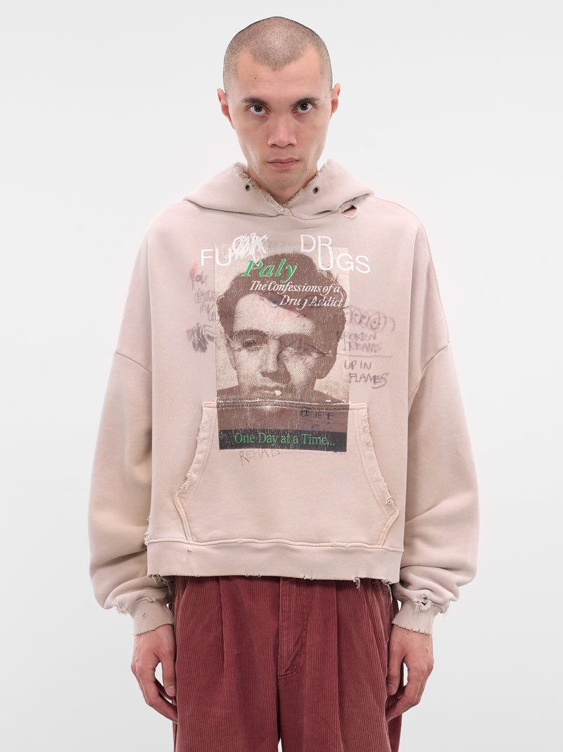 Brown Confession Graphic Hoodie (4U007Q3009-LIGHT-BROWN)