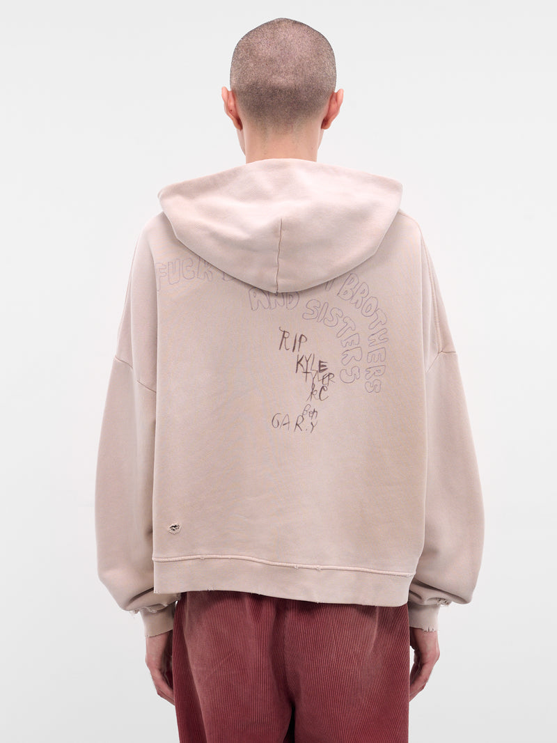 Brown Confession Graphic Hoodie (4U007Q3009-LIGHT-BROWN)