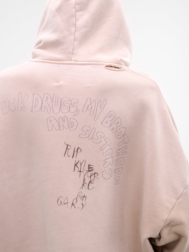 Brown Confession Graphic Hoodie (4U007Q3009-LIGHT-BROWN)