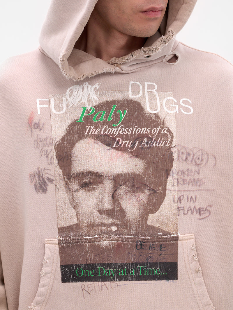 Brown Confession Graphic Hoodie (4U007Q3009-LIGHT-BROWN)