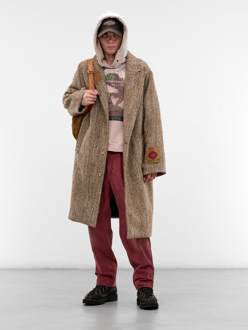 Burgundy Corduroy Pleated Pants (5U001Q3009-BURGUNDY)