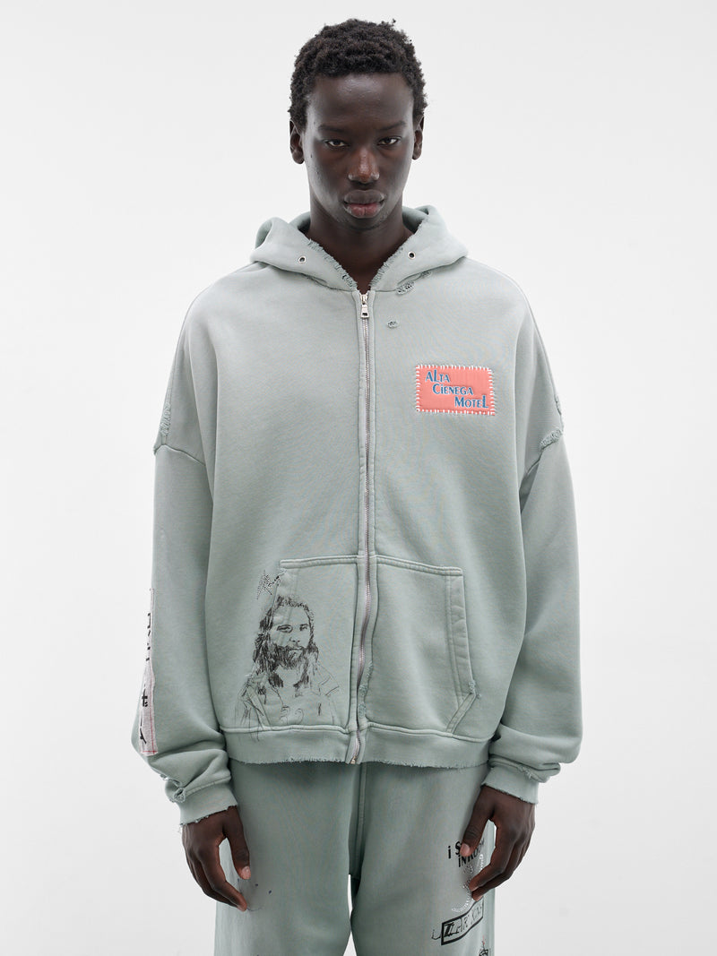 Green Alta Cienega Zip Hoodie (4U008Q1010-GREEN)