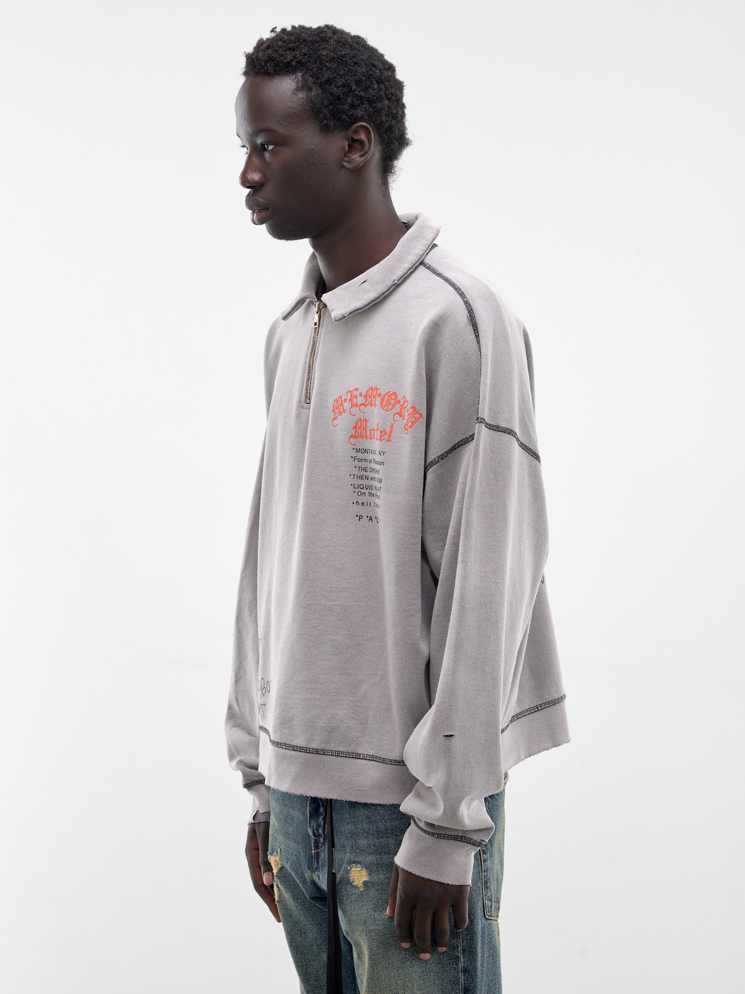 Sorry 'Bout That Quarter Zip (4U014Q1010-GRAY)