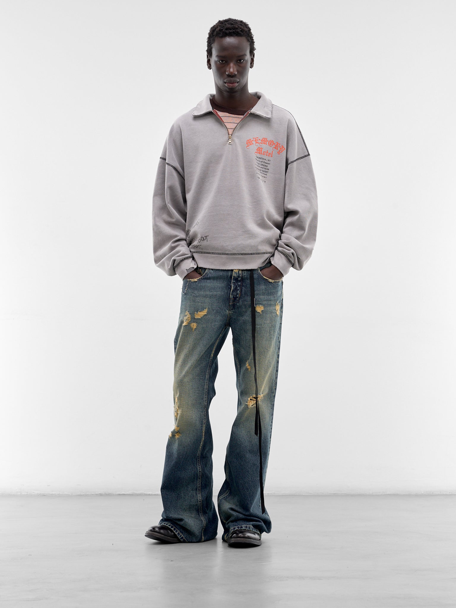 Sorry 'Bout That Quarter Zip (4U014Q1010-GRAY)