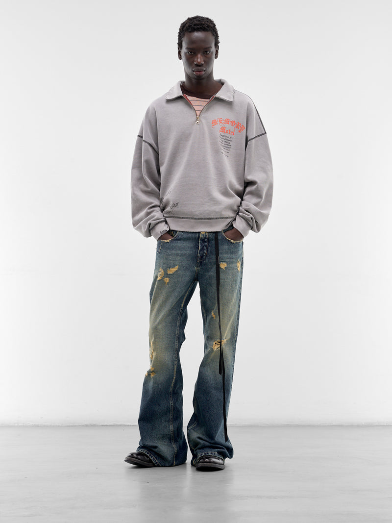 Sorry 'Bout That Quarter Zip (4U014Q1010-GRAY)