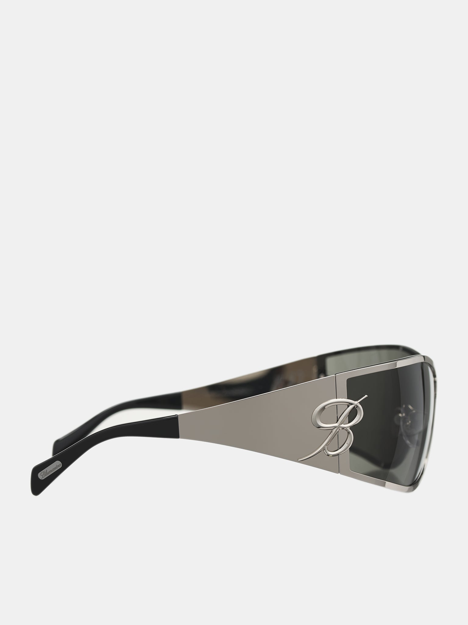 Logo Wraparound Sunglasses (4W268A-O1440-CARBON-SILVER)