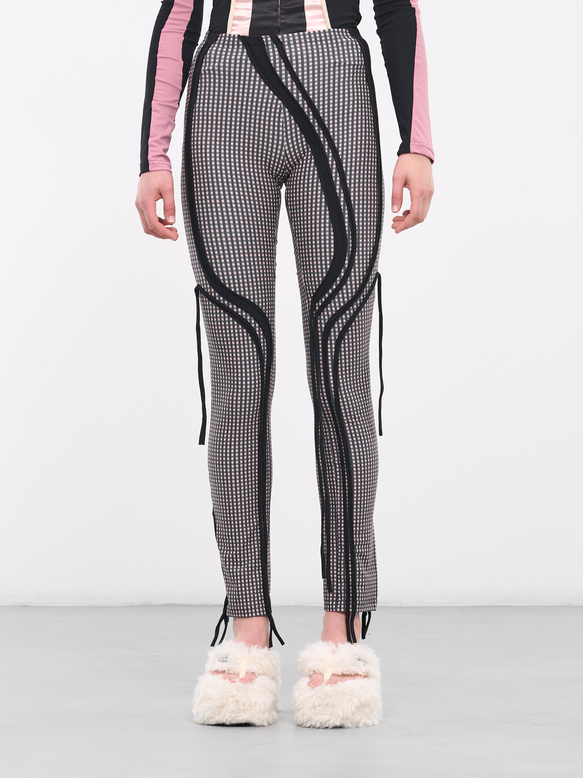 Strappy Plaid Leggings (501202-PLAID-PRINT)