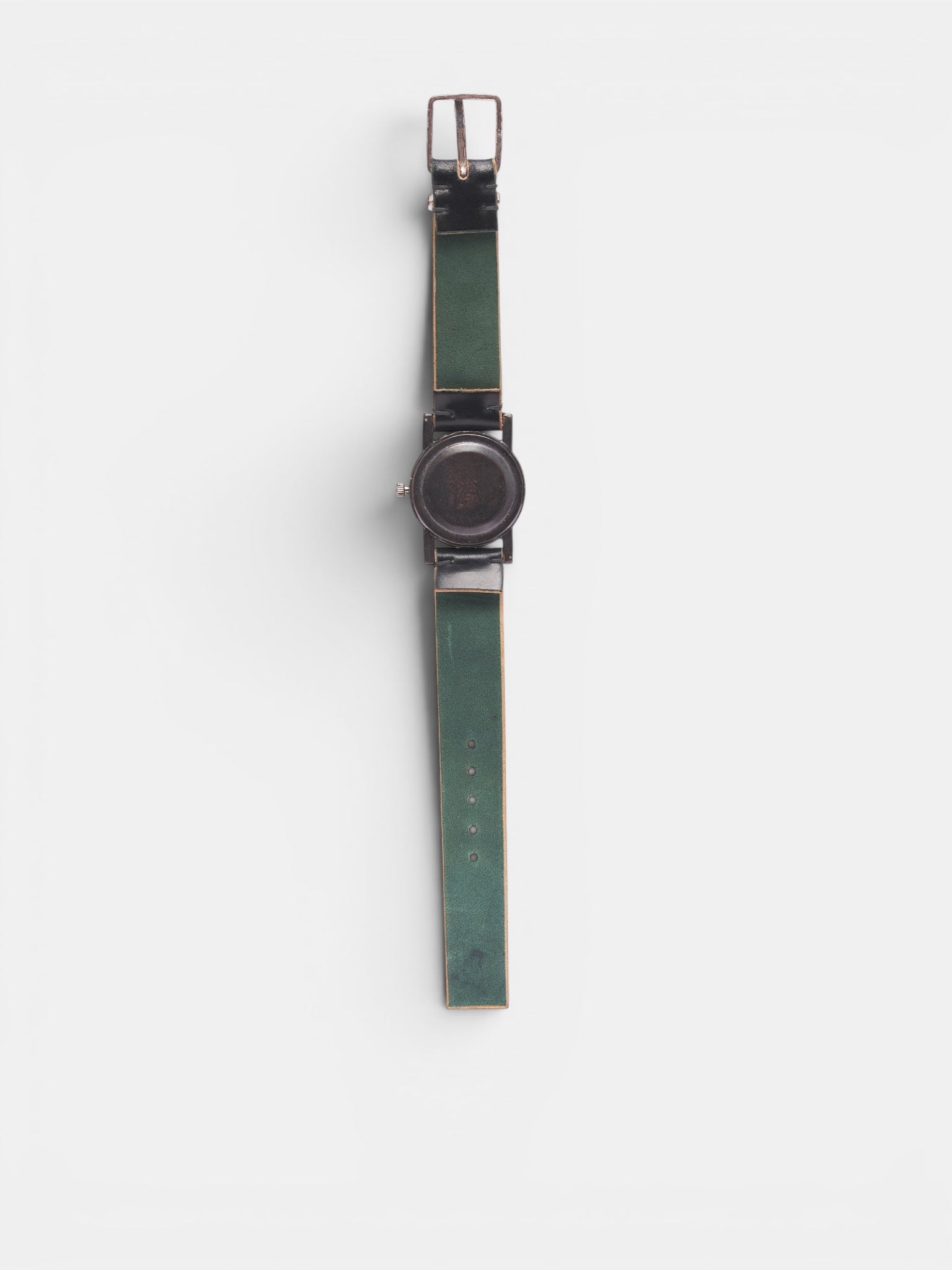 12H Sterling Silver Cordovan Leather Watch (5014-SILVER)