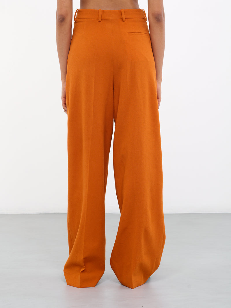 Classic Trousers (5024-W093-CREPE-BURNED-ORANGE)