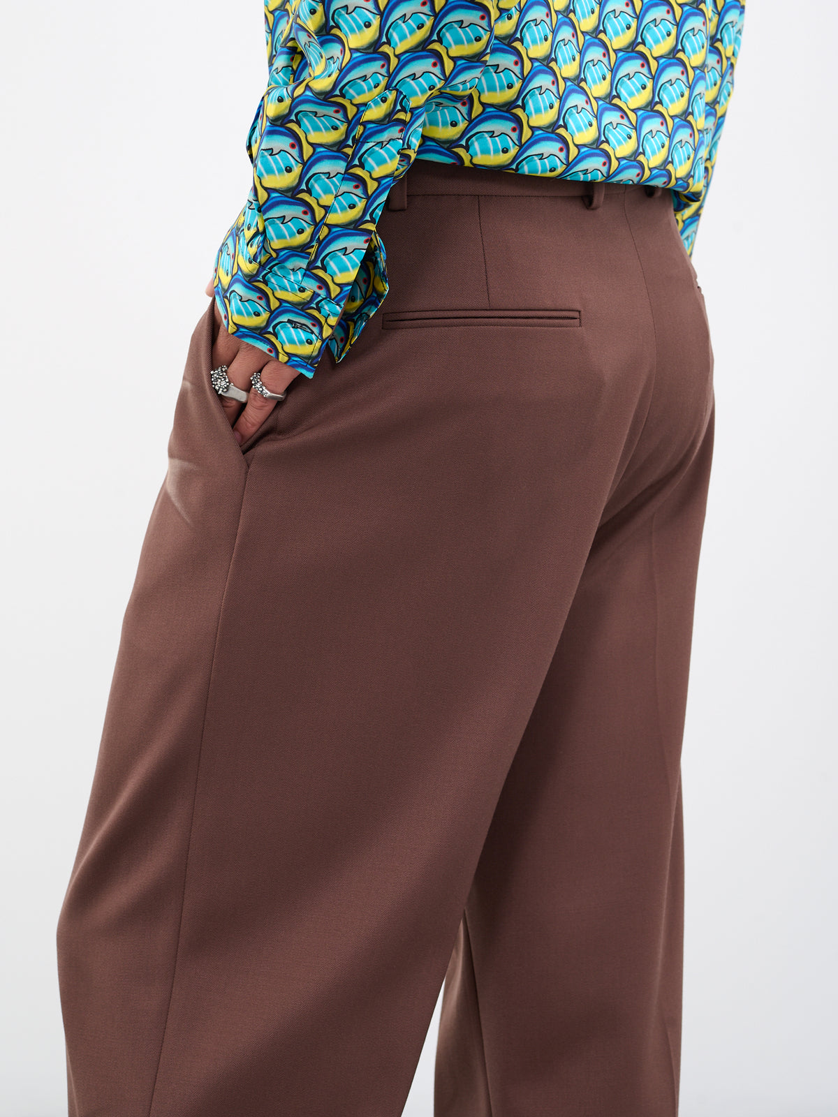 Classic Lasered Trousers (5030B-W092-FW-CHOCOLATE-LASER)