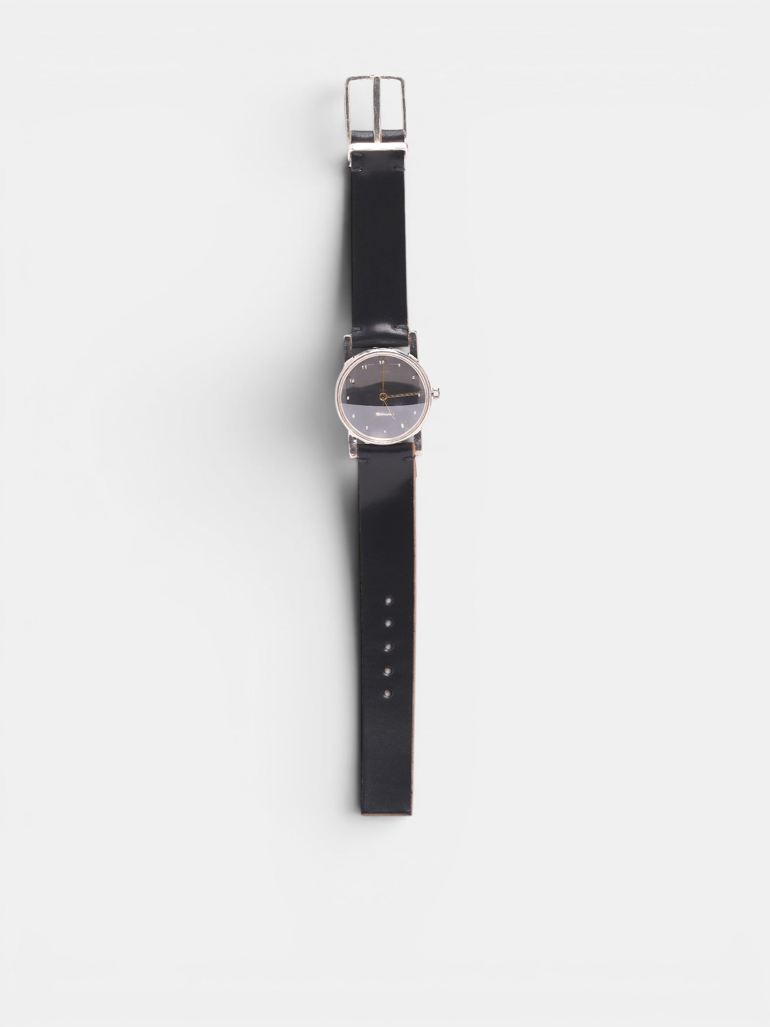 12H Sterling Silver Cordovan Leather Watch (5048-GOLD)