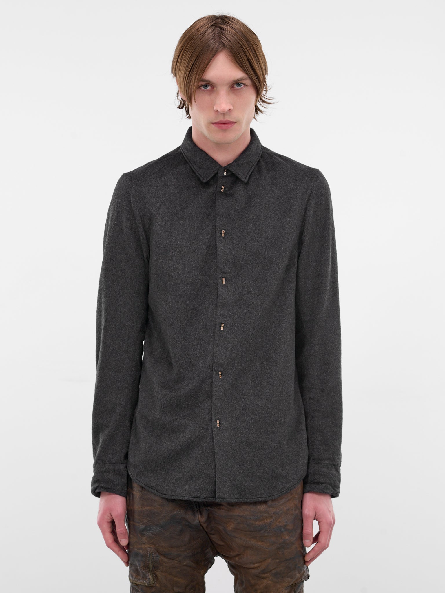 Gray Beaver Cashmere Inside Shirt (5110-M-GREY)