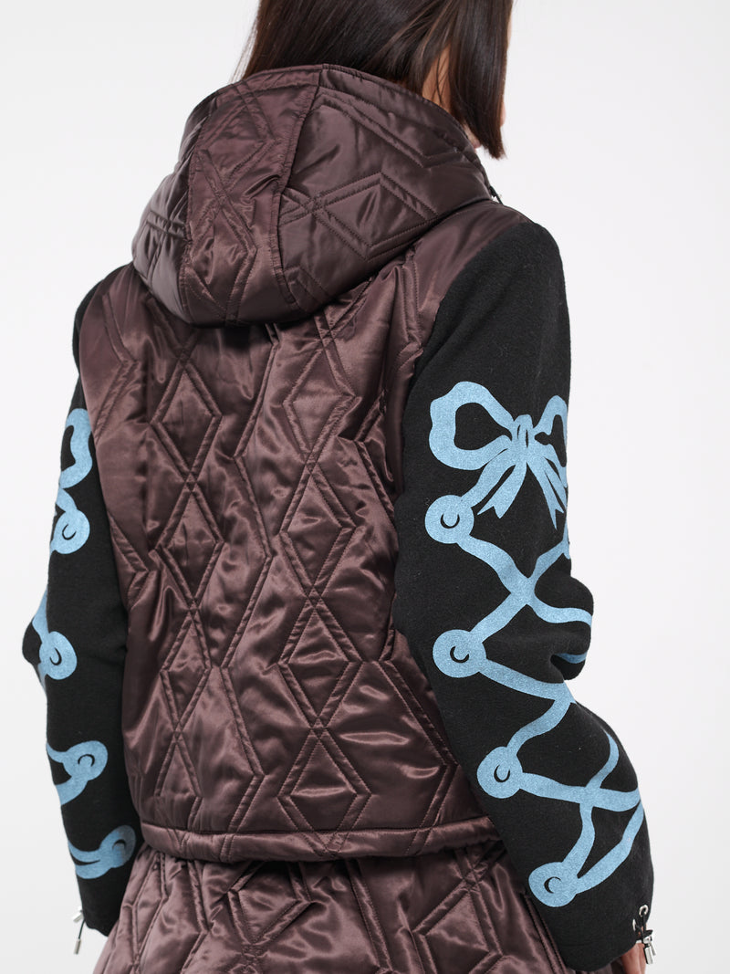 Louis Vuitton Mesh Design Parka Jacket Zip Up Nylon Different