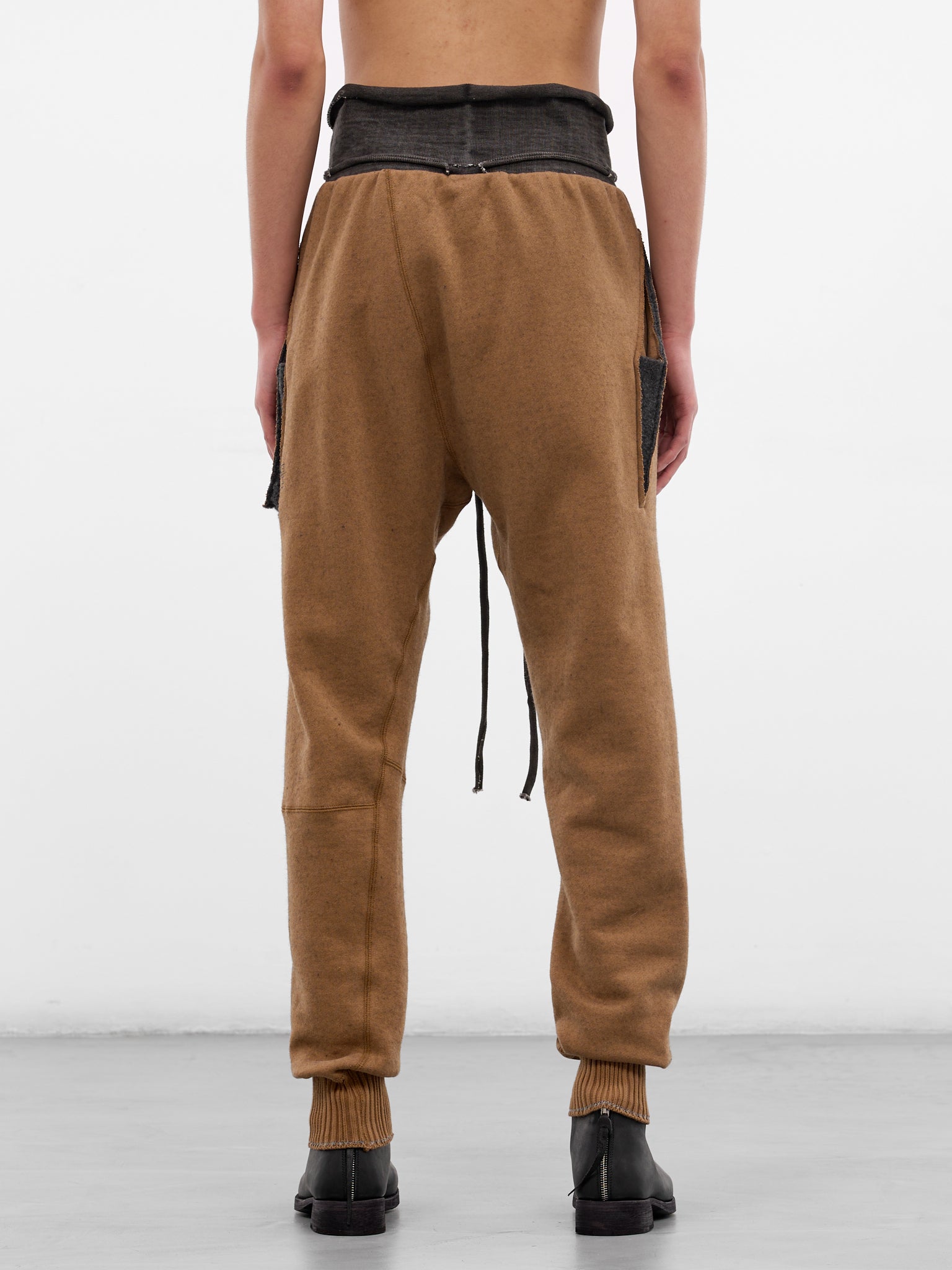 Camel Cashmere Deconstructed Sweatpants (5171-DARK-CAMEL-DARK-GREY)