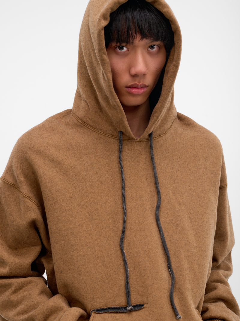 Camel Cashmere Deconstructed Hoodie (5172-CAMEL-DARK-GREY)