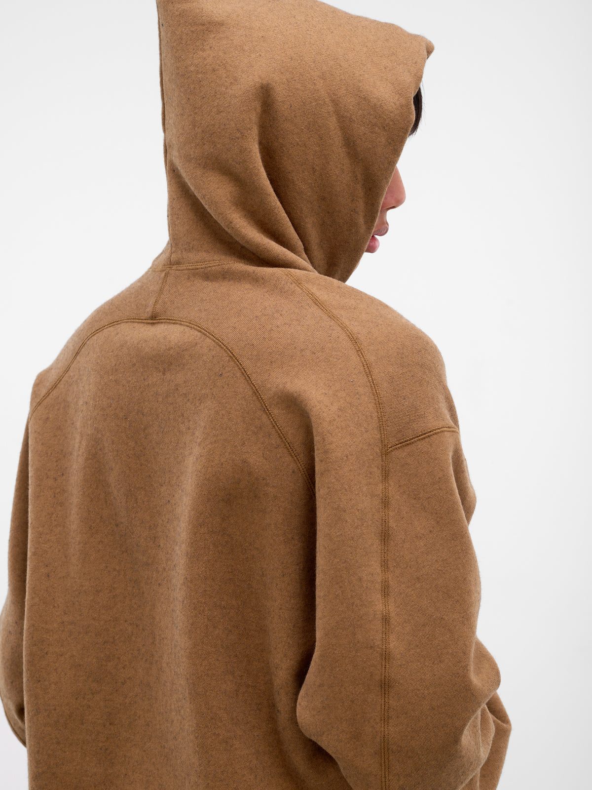 Camel Cashmere Deconstructed Hoodie (5172-CAMEL-DARK-GREY)