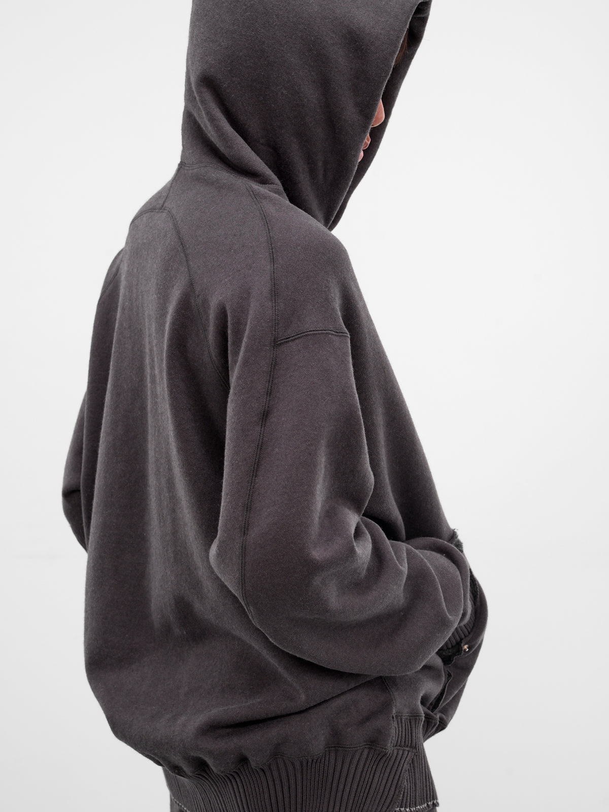 Gray Cashmere Deconstructed Hoodie (5173-DARK-GREY)