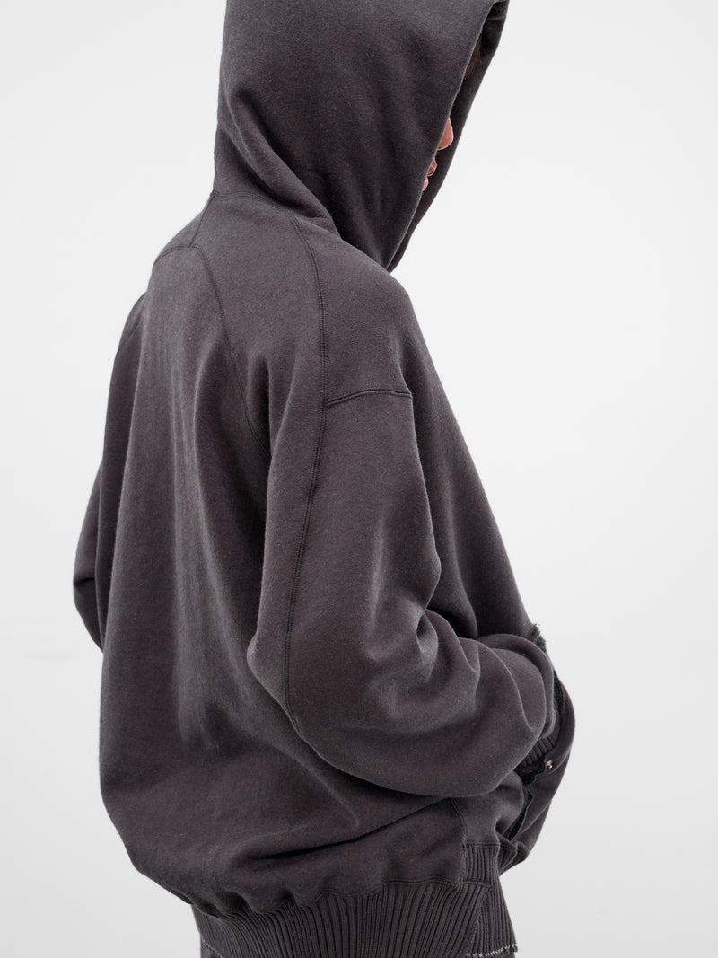 Gray Cashmere Deconstructed Hoodie (5173-DARK-GREY)