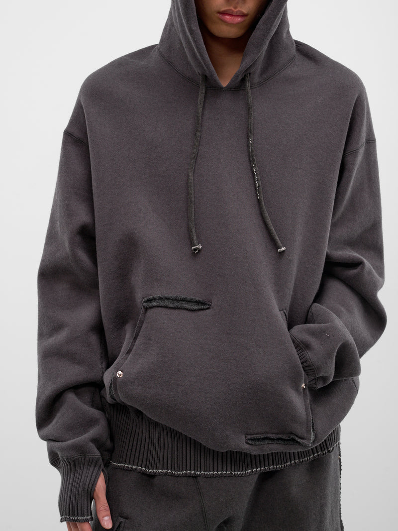 Gray Cashmere Deconstructed Hoodie (5173-DARK-GREY)
