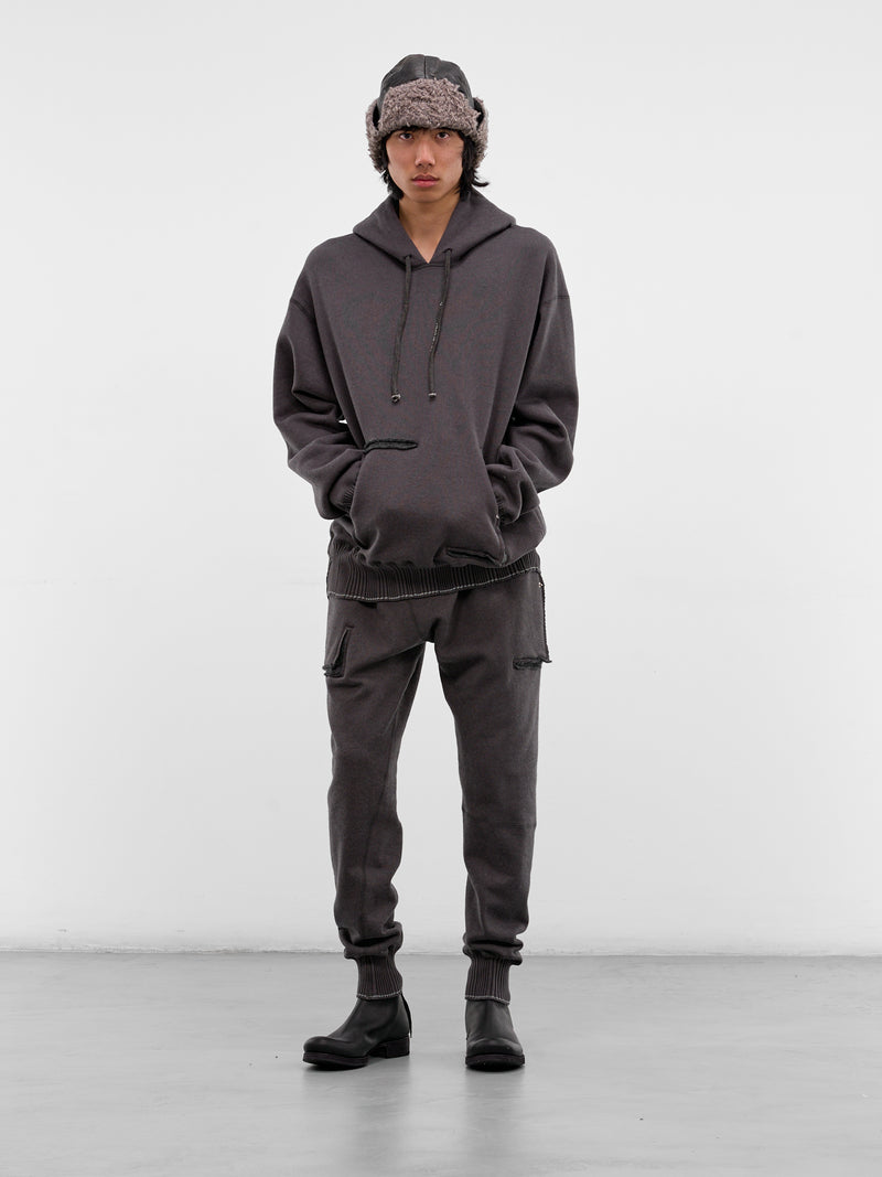 Gray Cashmere Deconstructed Sweatpants (5170-DARK-GREY)