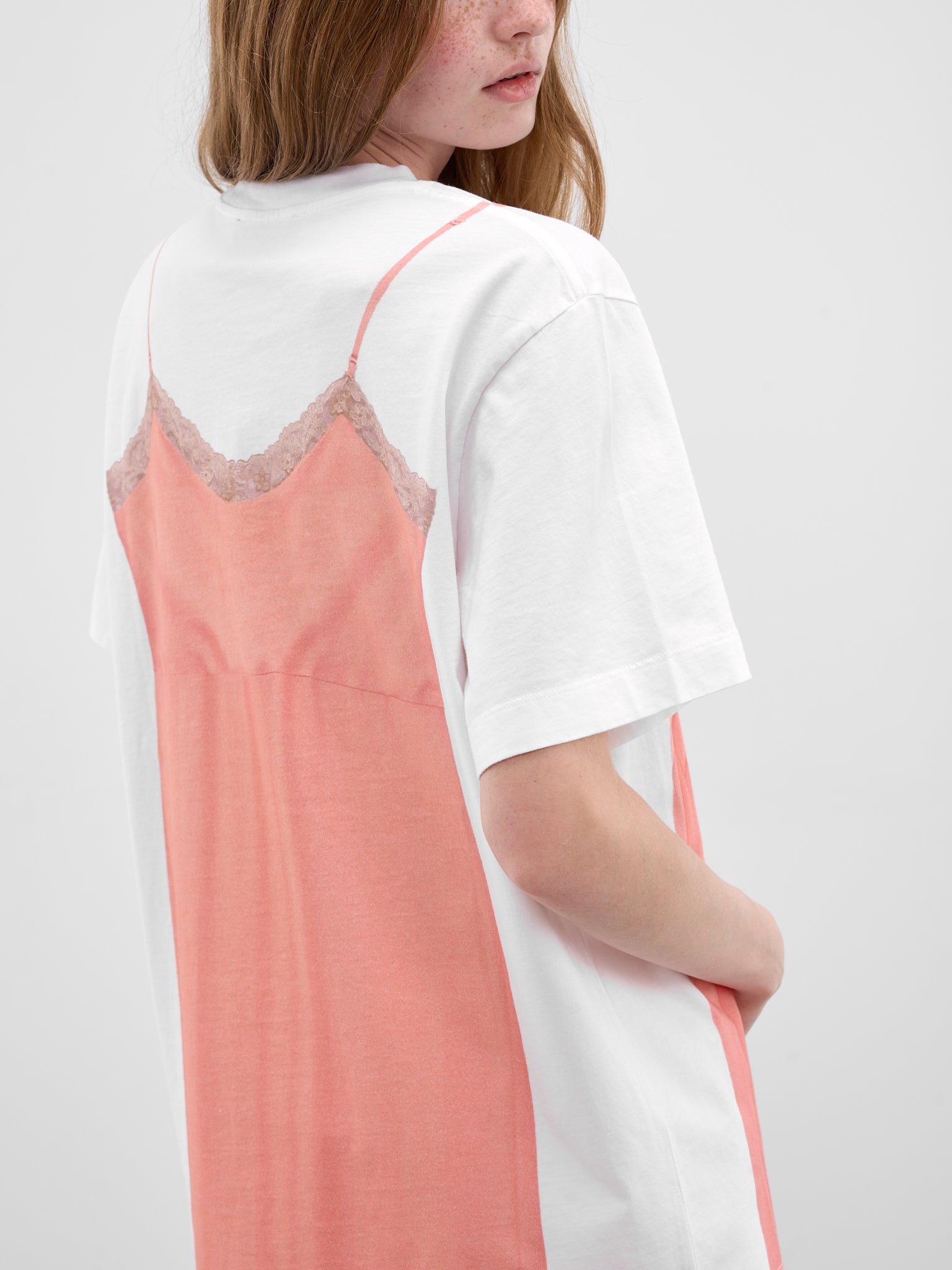 Trompe L'oeil Slip Dress Tee (5195P70AP70B-0569-WHITE-CLEMEN)