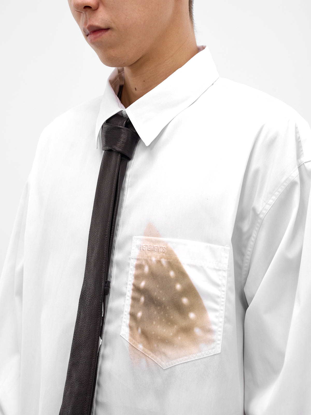 DOUBLET Deer Leather Necktie | H.Lorenzo - detail