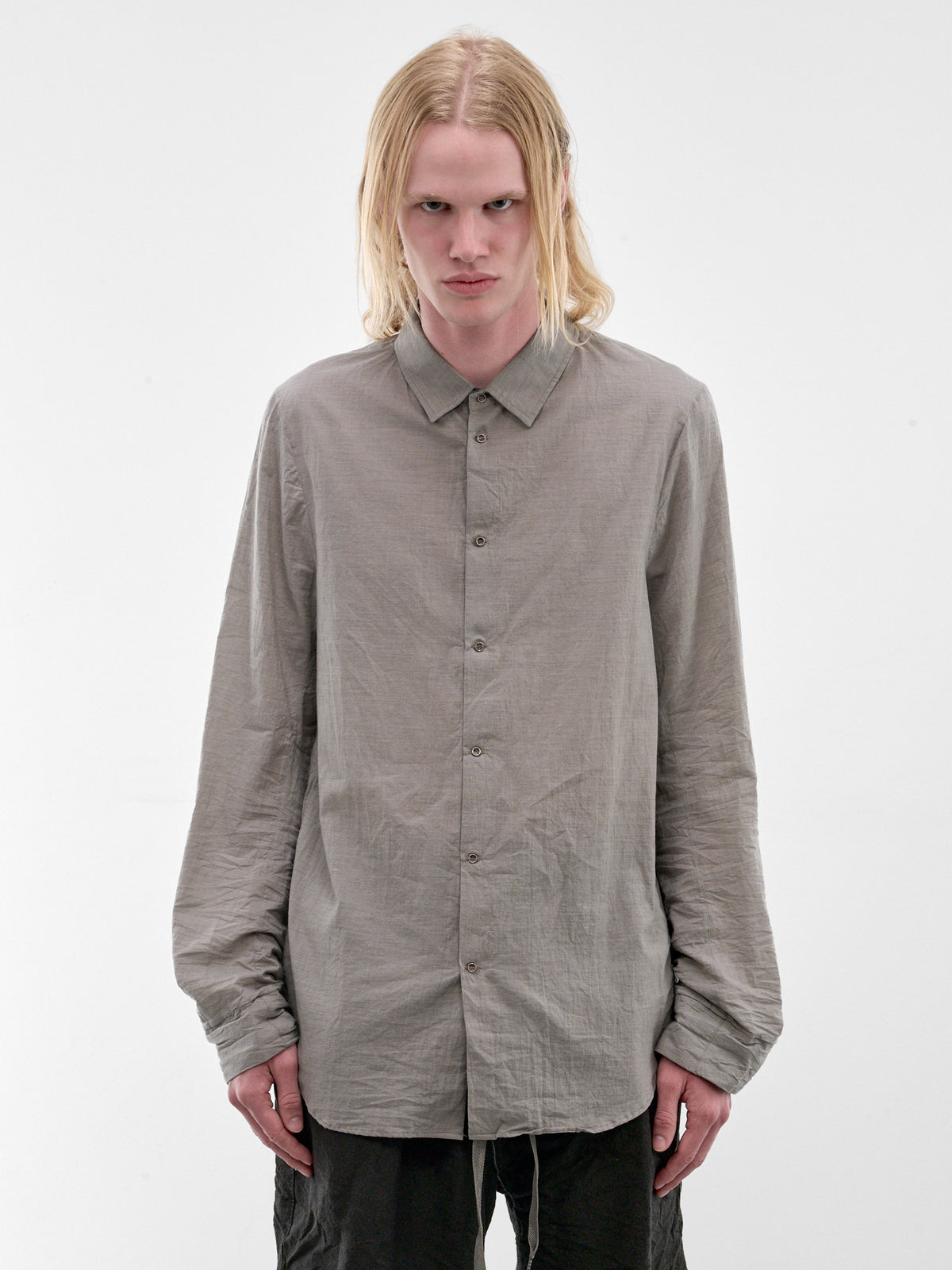 Gray Cotton Shirt (5203-MELANGE-GREY)