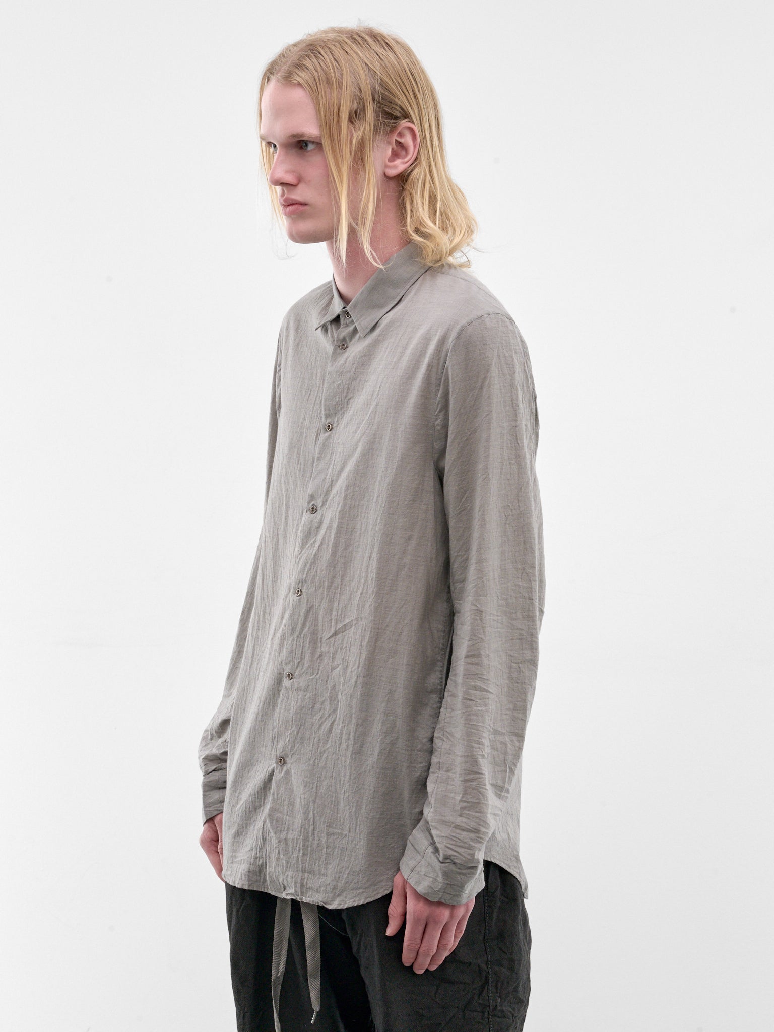 Gray Cotton Shirt (5203-MELANGE-GREY)