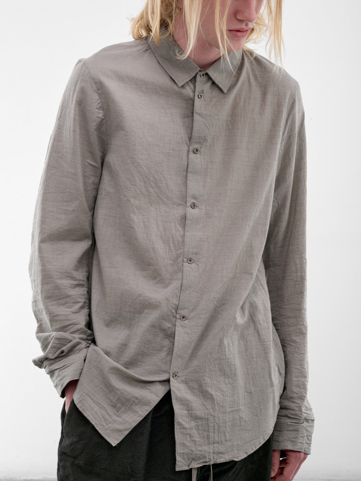 Gray Cotton Shirt (5203-MELANGE-GREY)