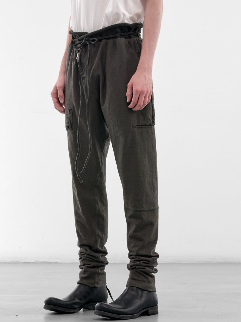 Gray Deconstructed Asymmetric Sweatpants (5205-DARK-GREY)
