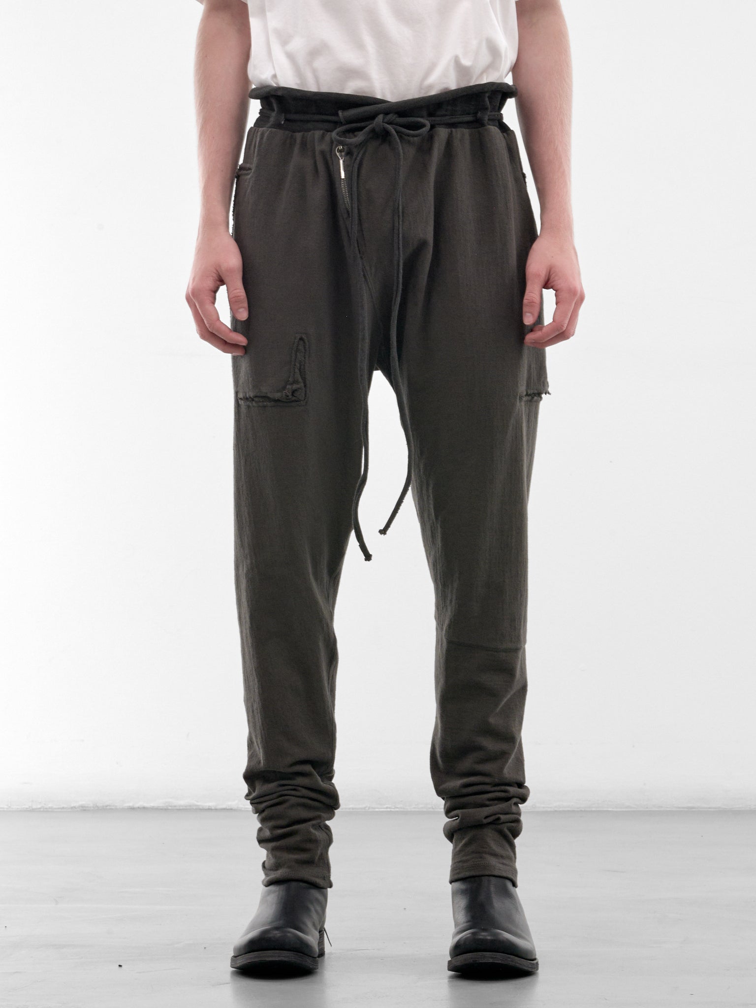 Gray Deconstructed Asymmetric Sweatpants (5205-DARK-GREY)
