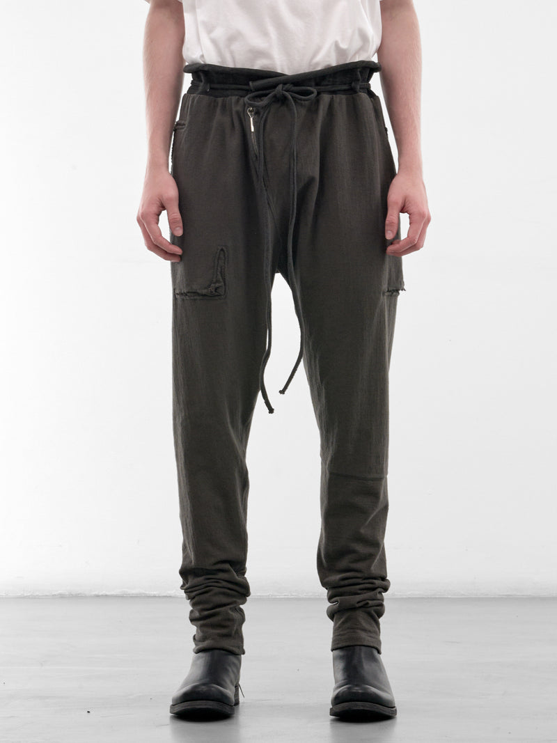 Gray Deconstructed Asymmetric Sweatpants (5205-DARK-GREY)