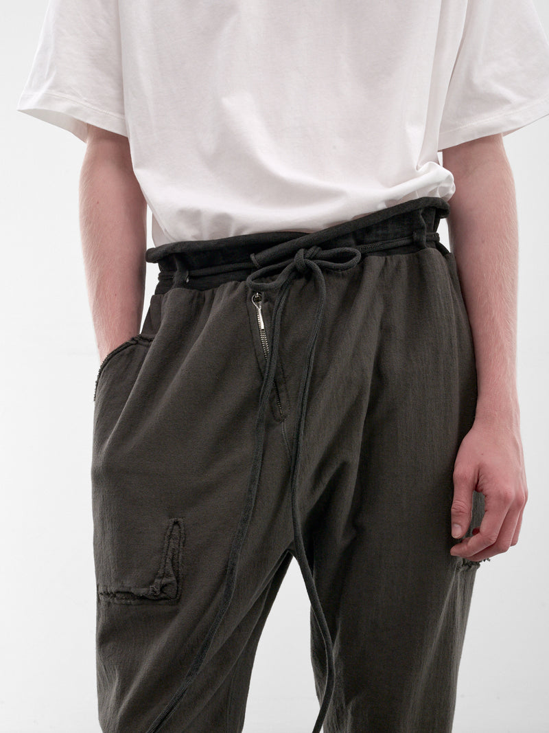 Gray Deconstructed Asymmetric Sweatpants (5205-DARK-GREY)