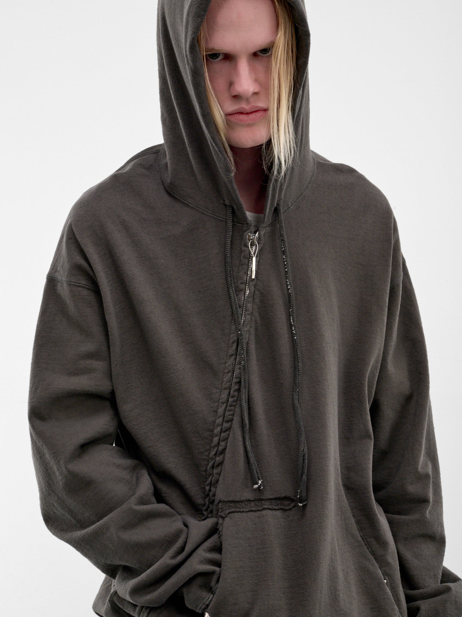 Gray Displacement Deconstructed Hoodie (5225-DARK-GREY)