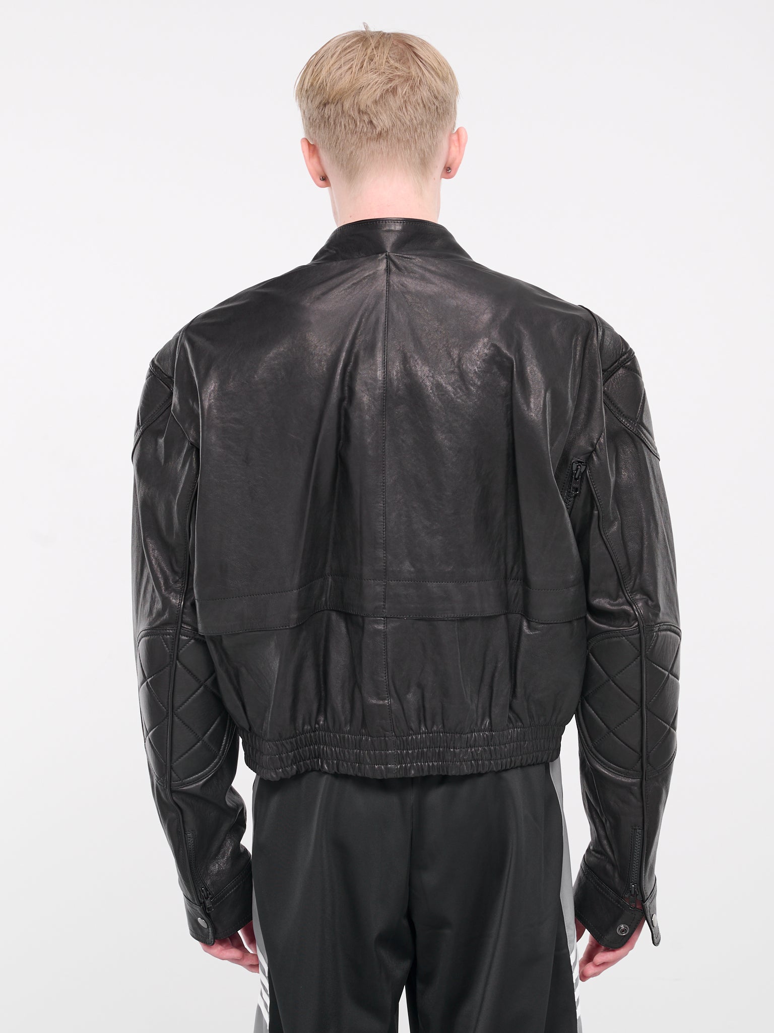 Leather Rider Jacket (523-BLACK)