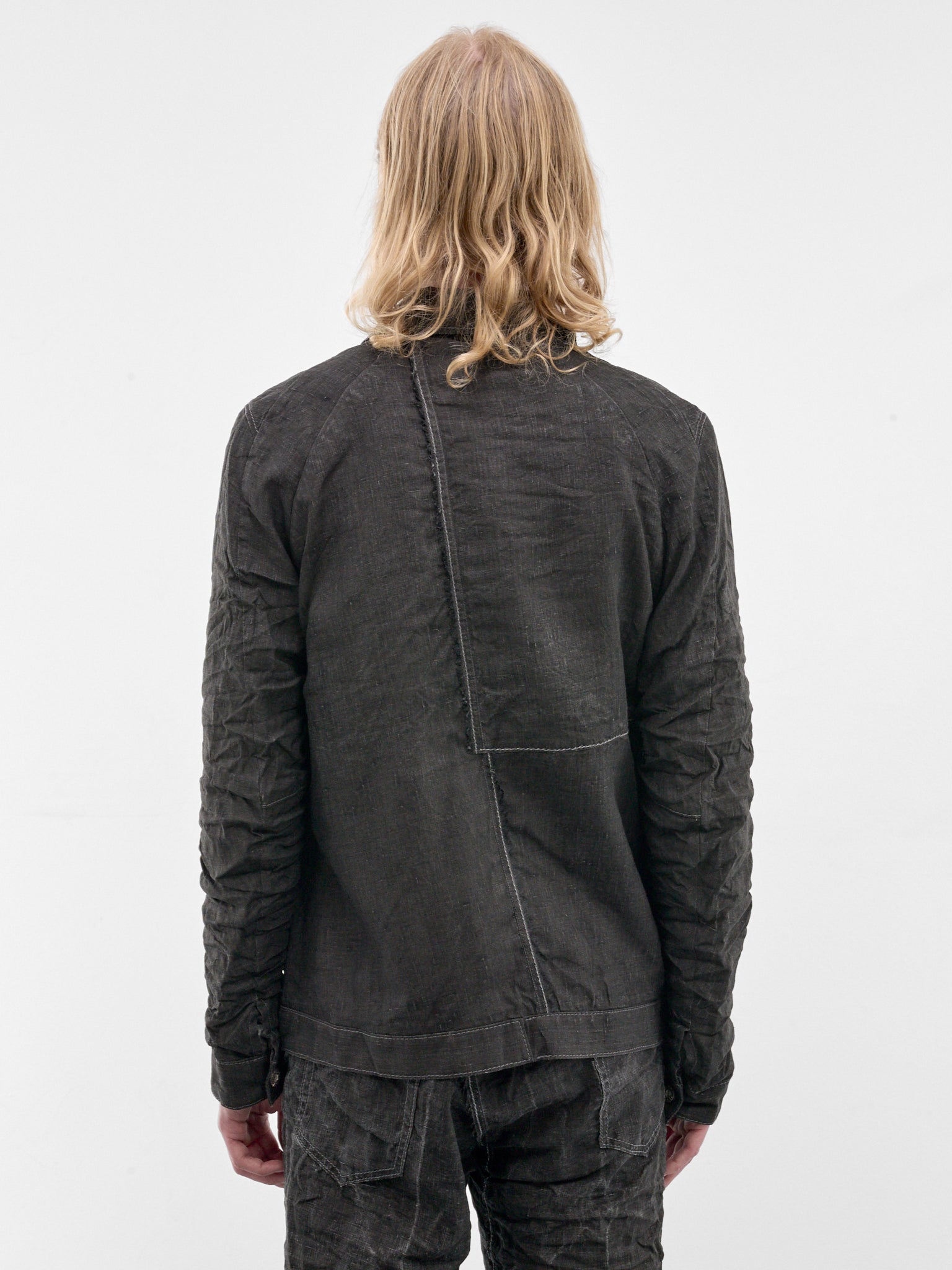 Carbon Displacement Linen Jean Jacket (5233-CARBON)