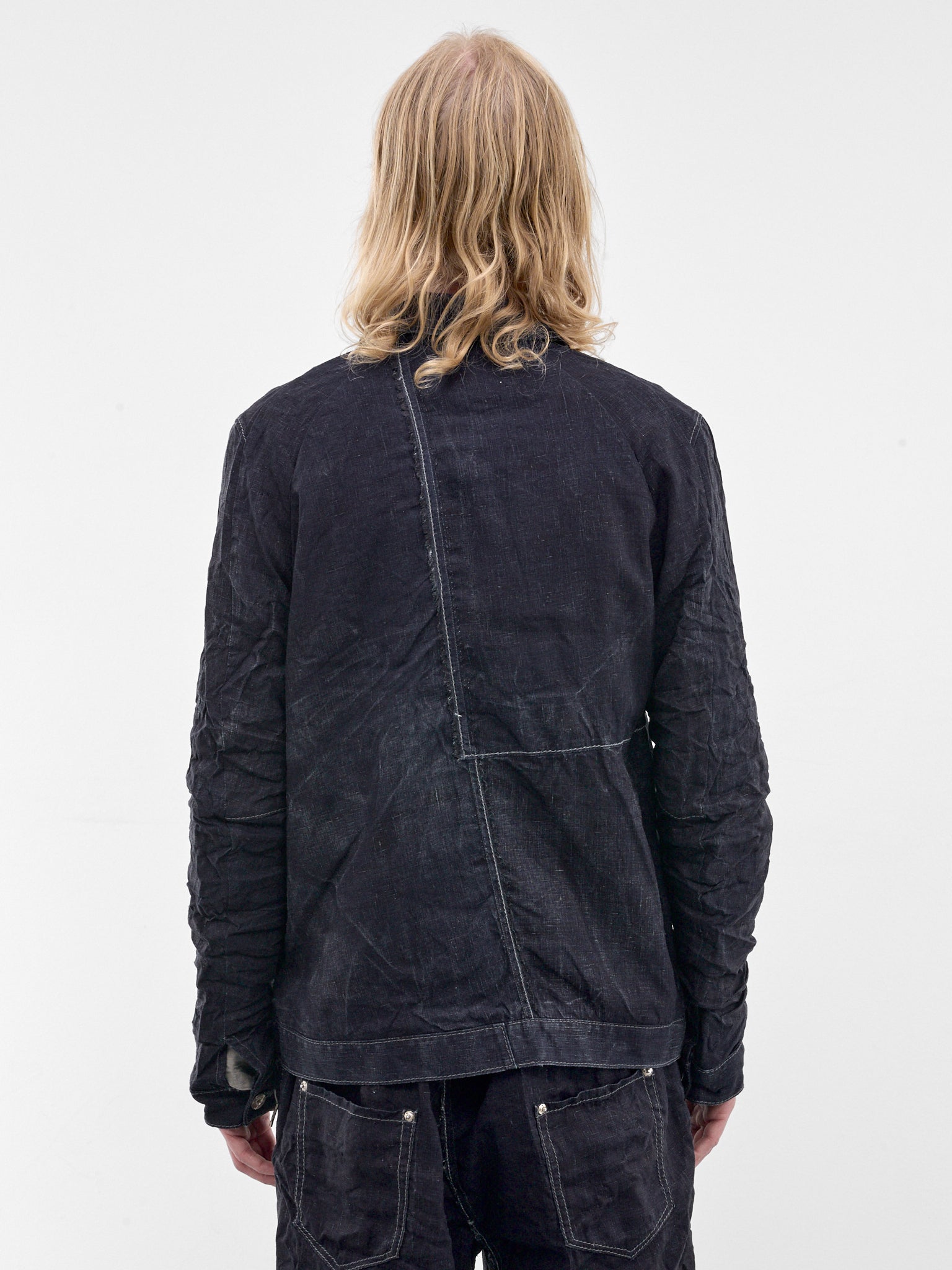 Indigo Displacement Linen Jean Jacket (5234-INDIGO)