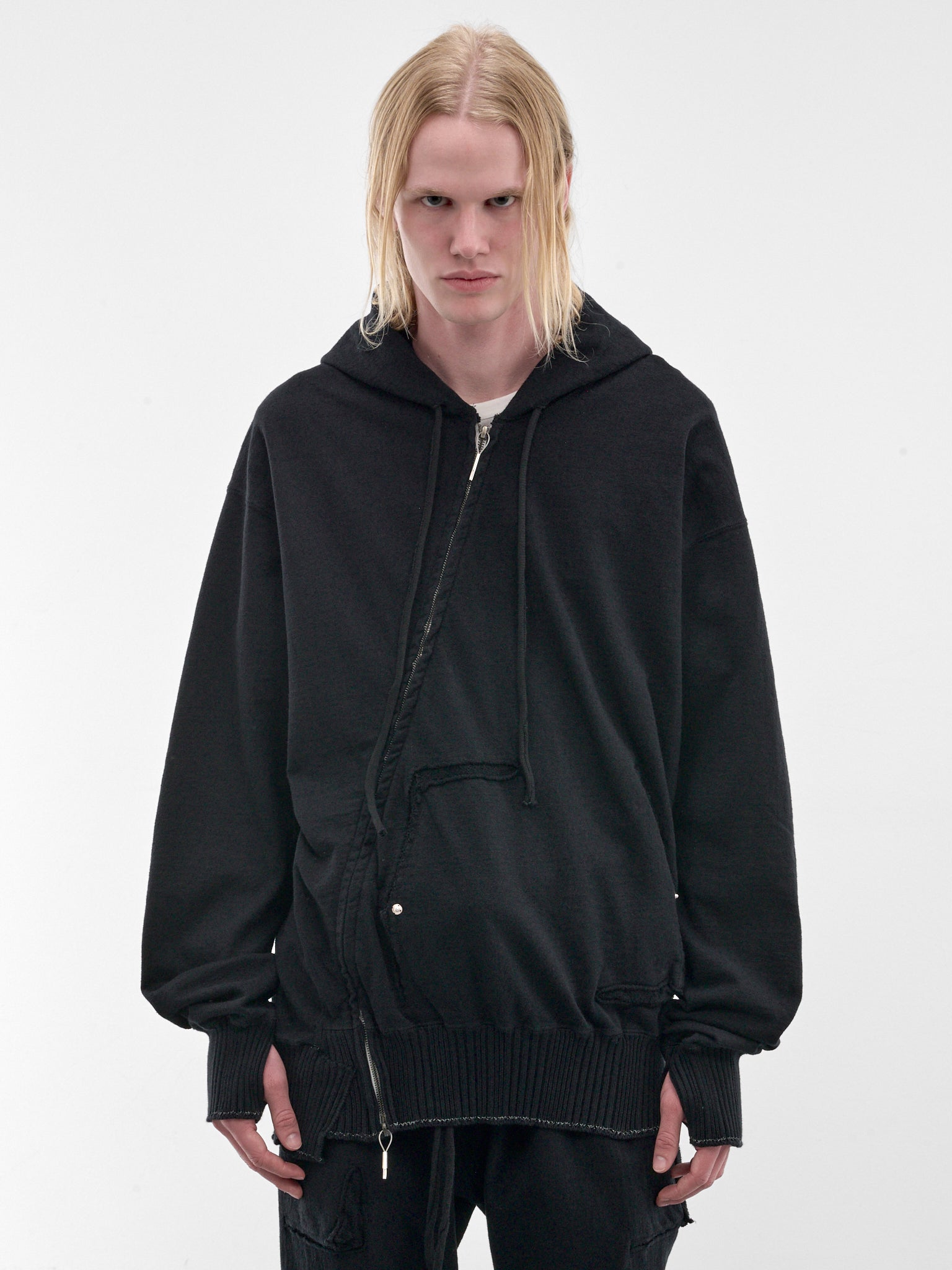 Black Displacement Deconstructed Hoodie (5236-BLACK)