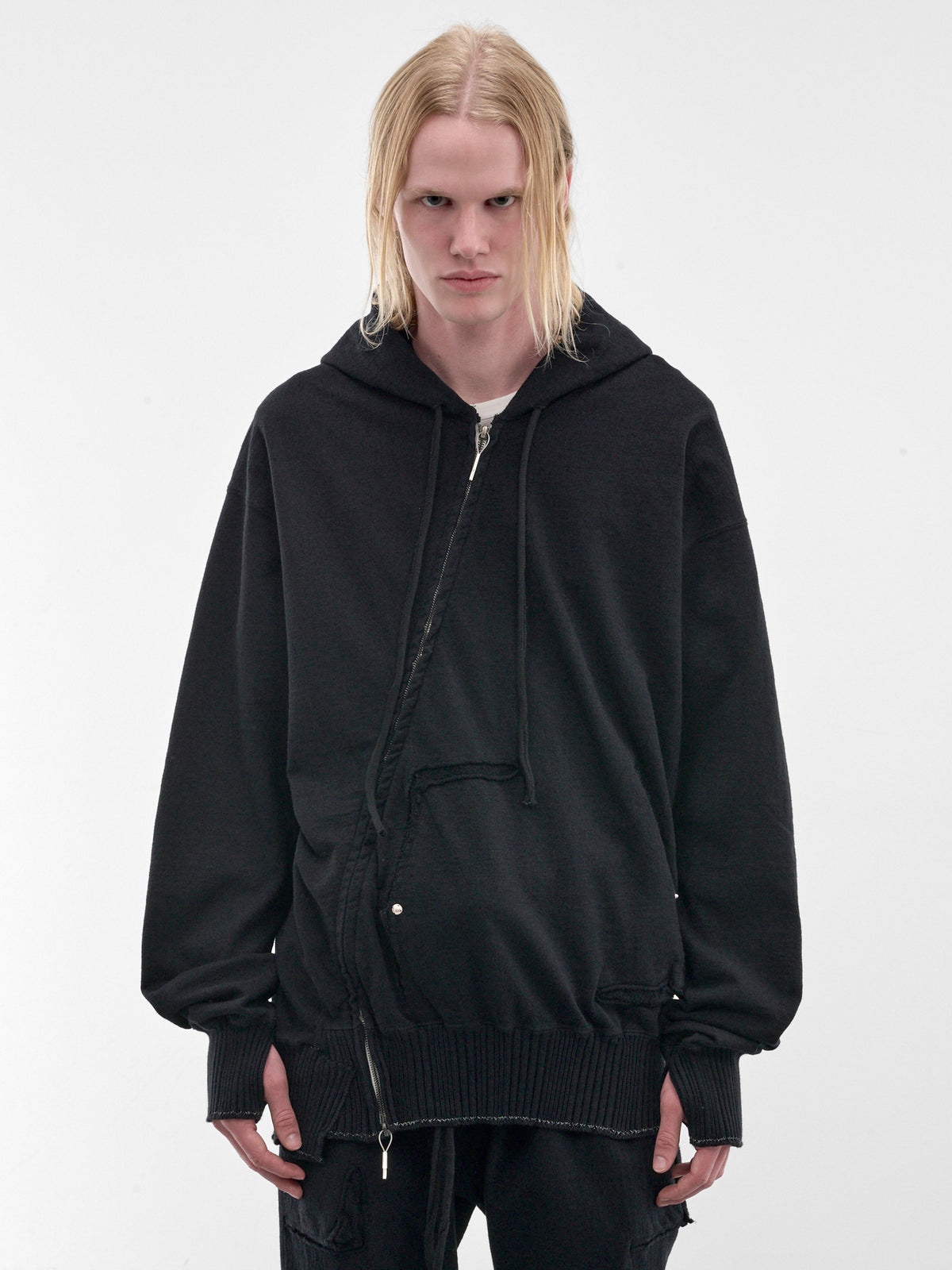 Black Displacement Deconstructed Hoodie (5236-BLACK)
