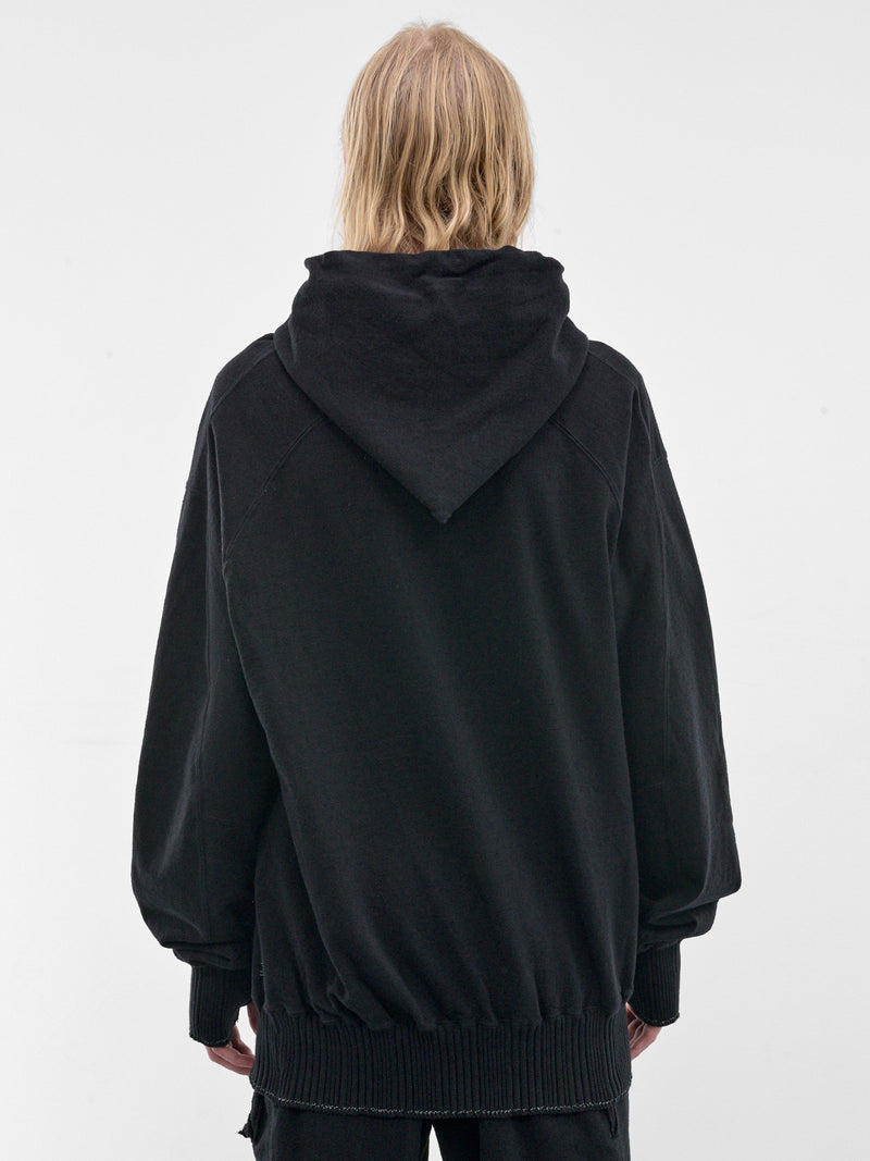 Black Displacement Deconstructed Hoodie (5236-BLACK)