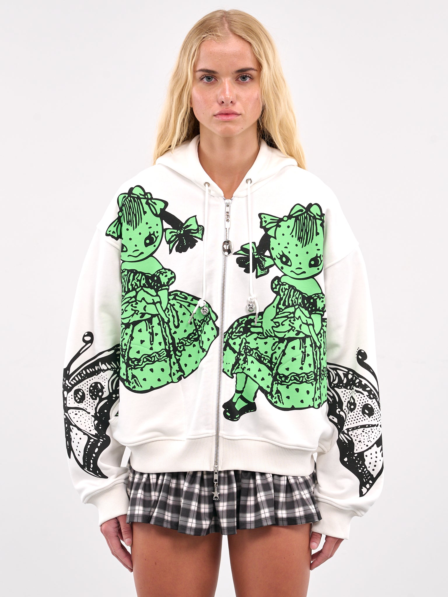 Double Dotty Zip-Up Hoodie (5239-DOUBLE-DOTTY-WHITE-MULTI)