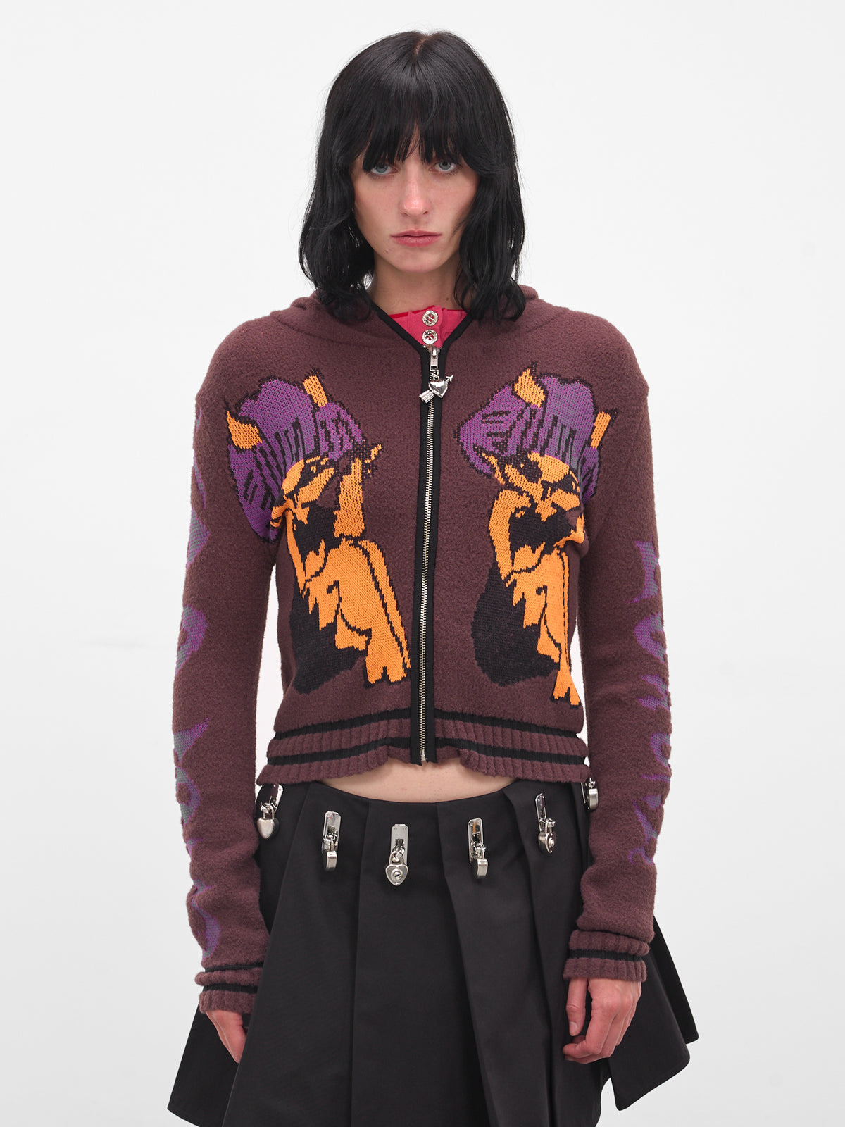 Tammie Jo Intarsia Knit Zip Hoodie (5256-TAMMIE-MULTI)