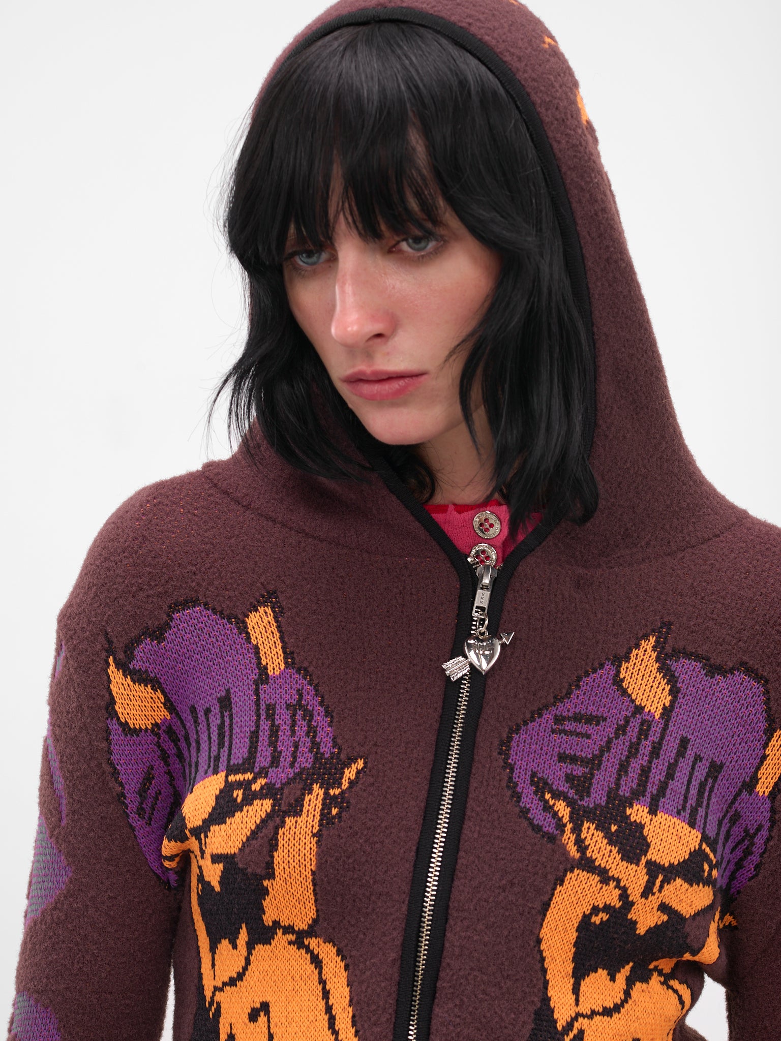 Tammie Jo Intarsia Knit Zip Hoodie (5256-TAMMIE-MULTI)