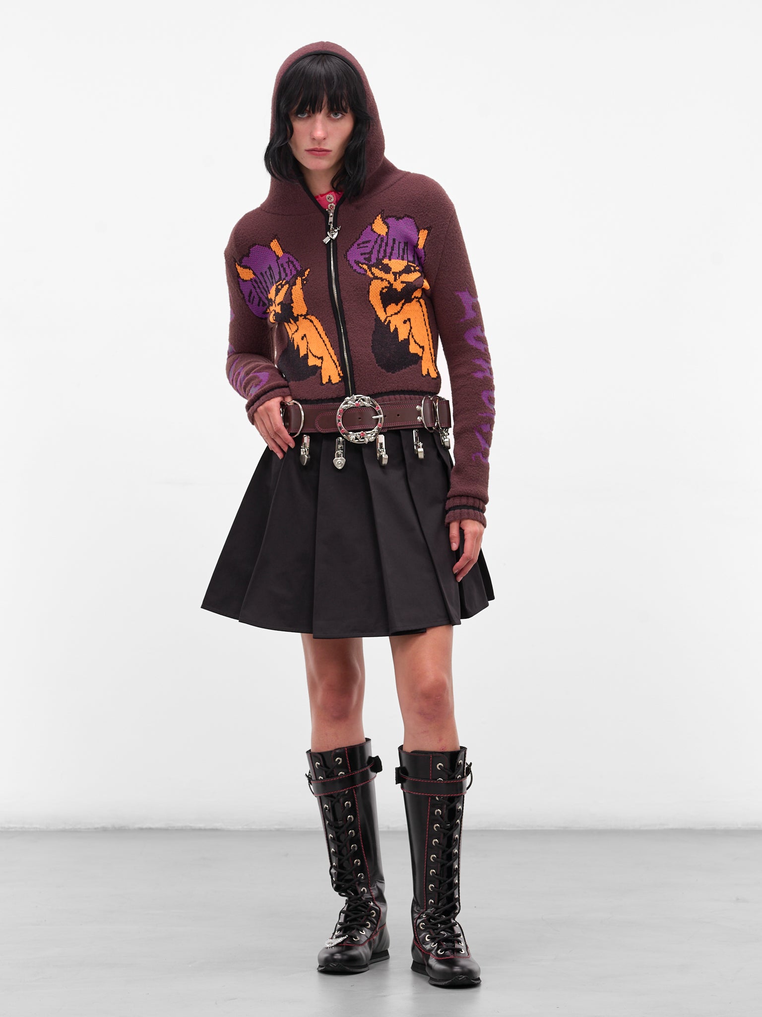 Tammie Jo Intarsia Knit Zip Hoodie (5256-TAMMIE-MULTI)