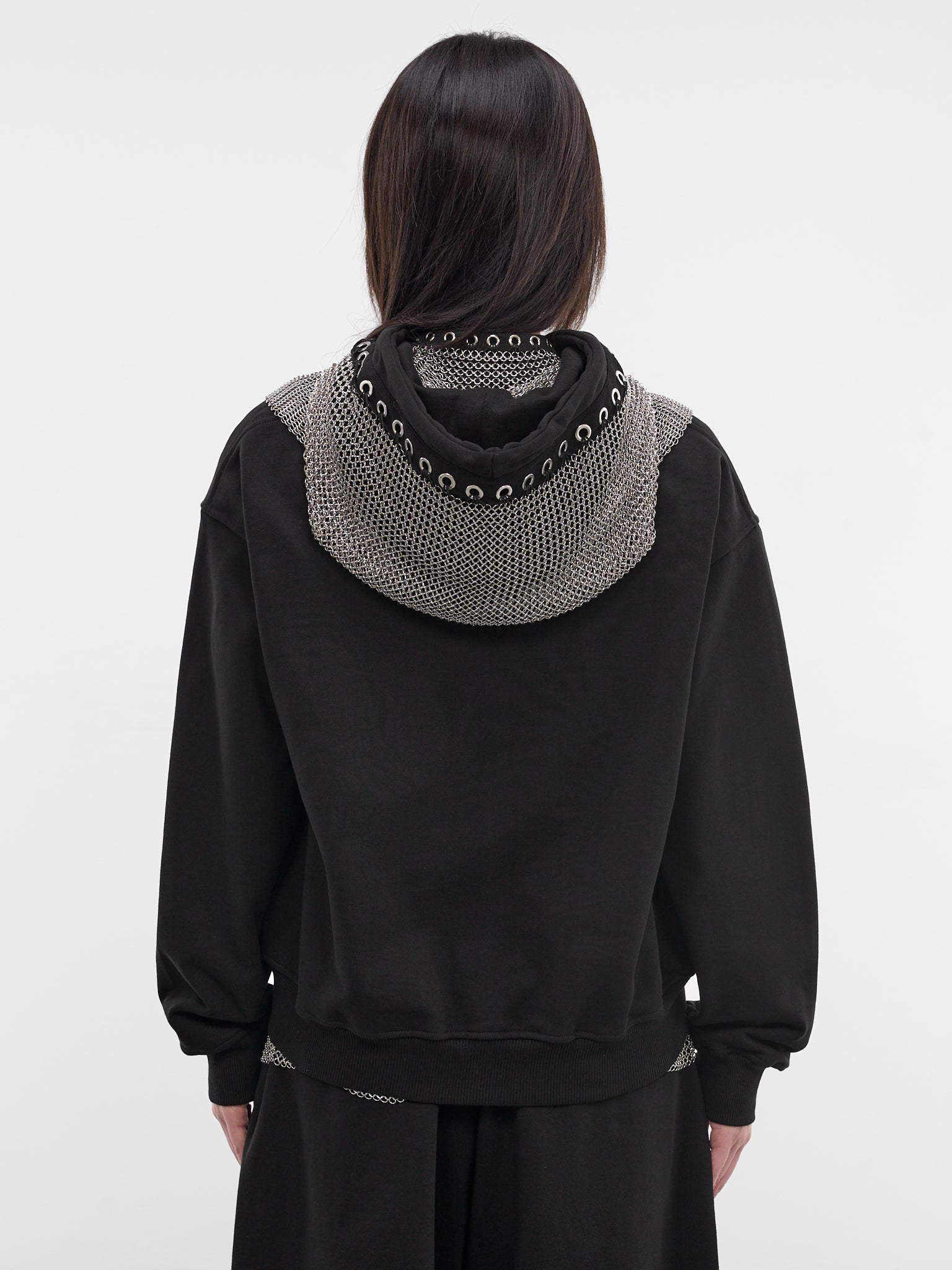 Black Titan Chainmail Zip Hoodie (5287-TITAN-CHAINMAIL-BLACK-SIL)