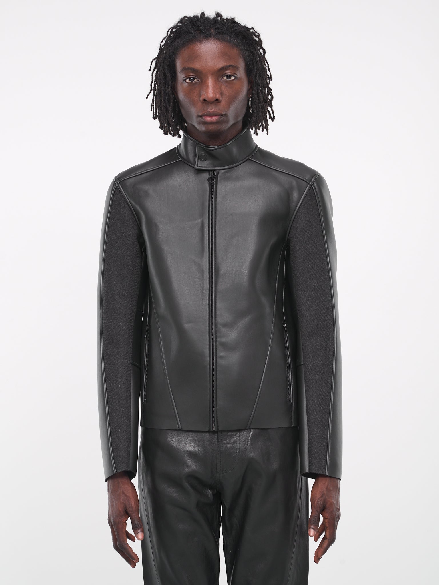 Faux Leather Jacket (52S00956-1T006533-BLACK)