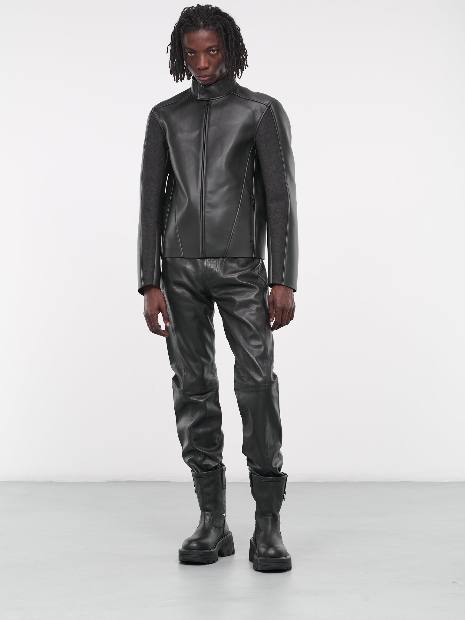 Faux Leather Jacket (52S00956-1T006533-BLACK)